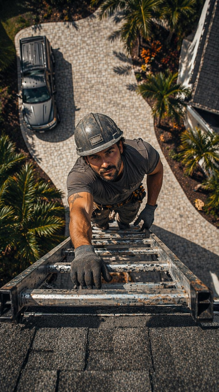 HVAC technician on the job, vertical reel still